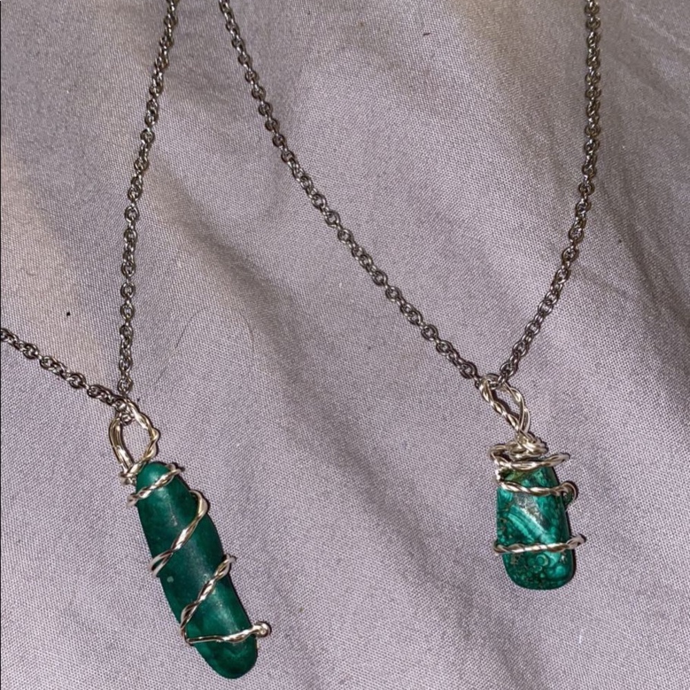 malachite crystal necklaces